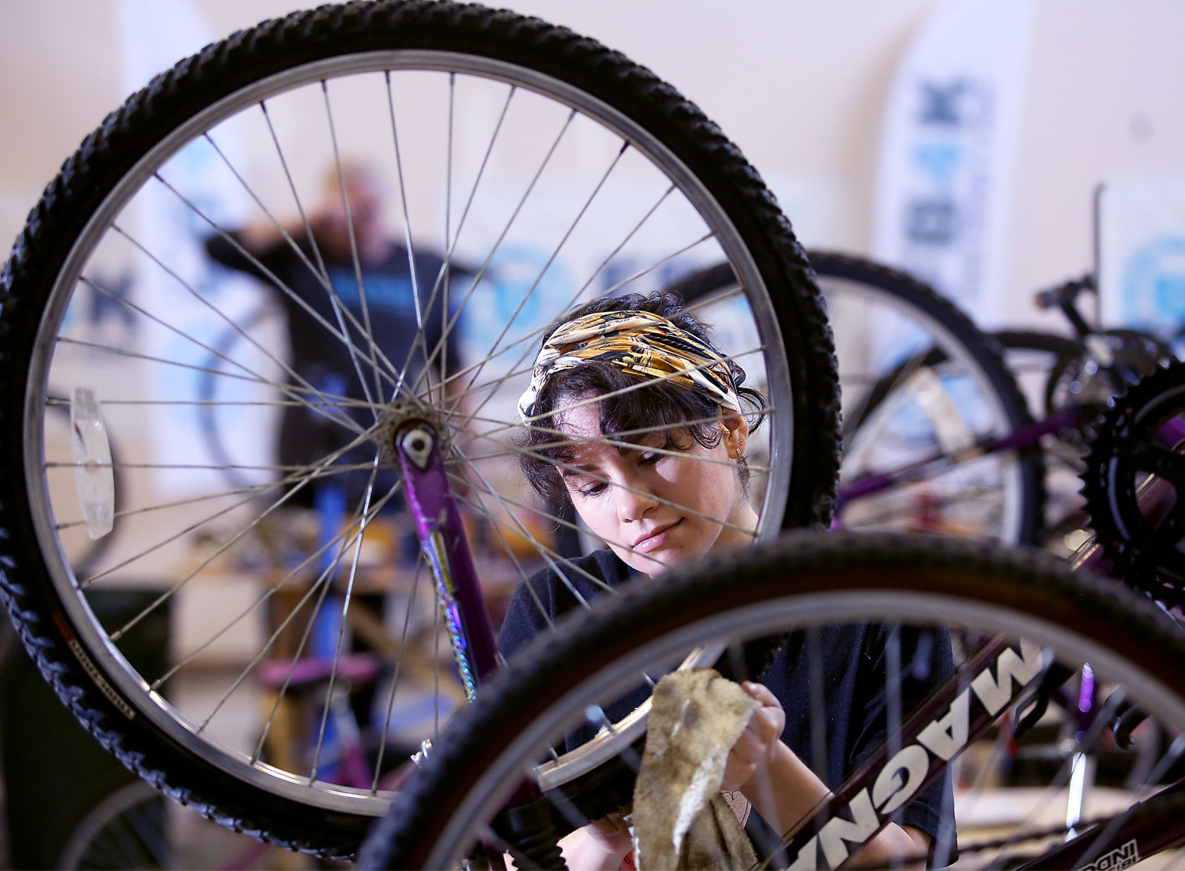 Janelle Bentley with Free Bikes 4 Kidz Madison